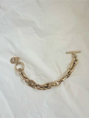 Michael Kors Gold-Tone Chunky Link Bracelet with Crystal Accents